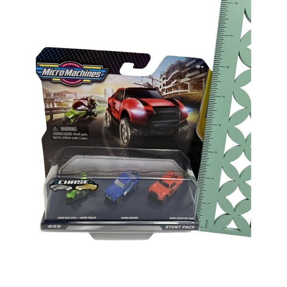 Micro Machines Stunt Pack Series 2 #05 Motorcycle Hognose Adventure Truck New - Picture 8 of 12